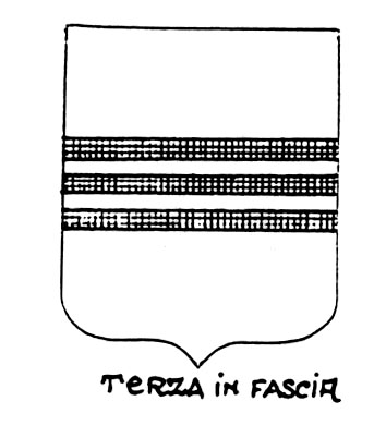 Image of the heraldic term: Terza in fascia